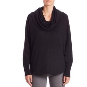 NWOT JOIE Sweater S Cashmere Wool Black-Caviar Cowl-Neck Long-Sleeve”Wesley”